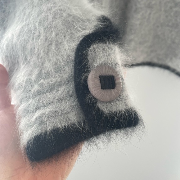 VTG Venesha Grey & Black Angora Jacket - Picture 11 of 13